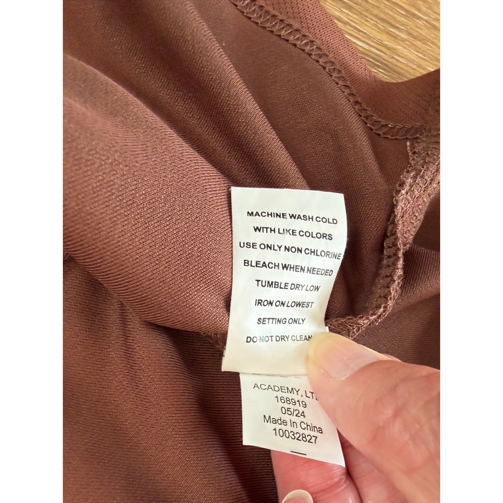 BCG Polo Shirt Mens XL Brown Short Sleeve Performance Active Golf Mahogany Solid - Picture 7 of 8